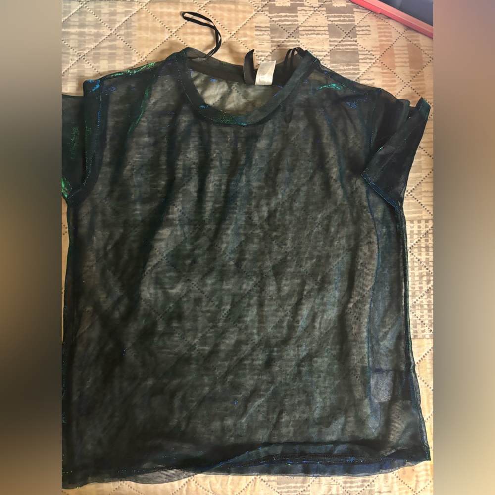 Sheer Green and Blue Top